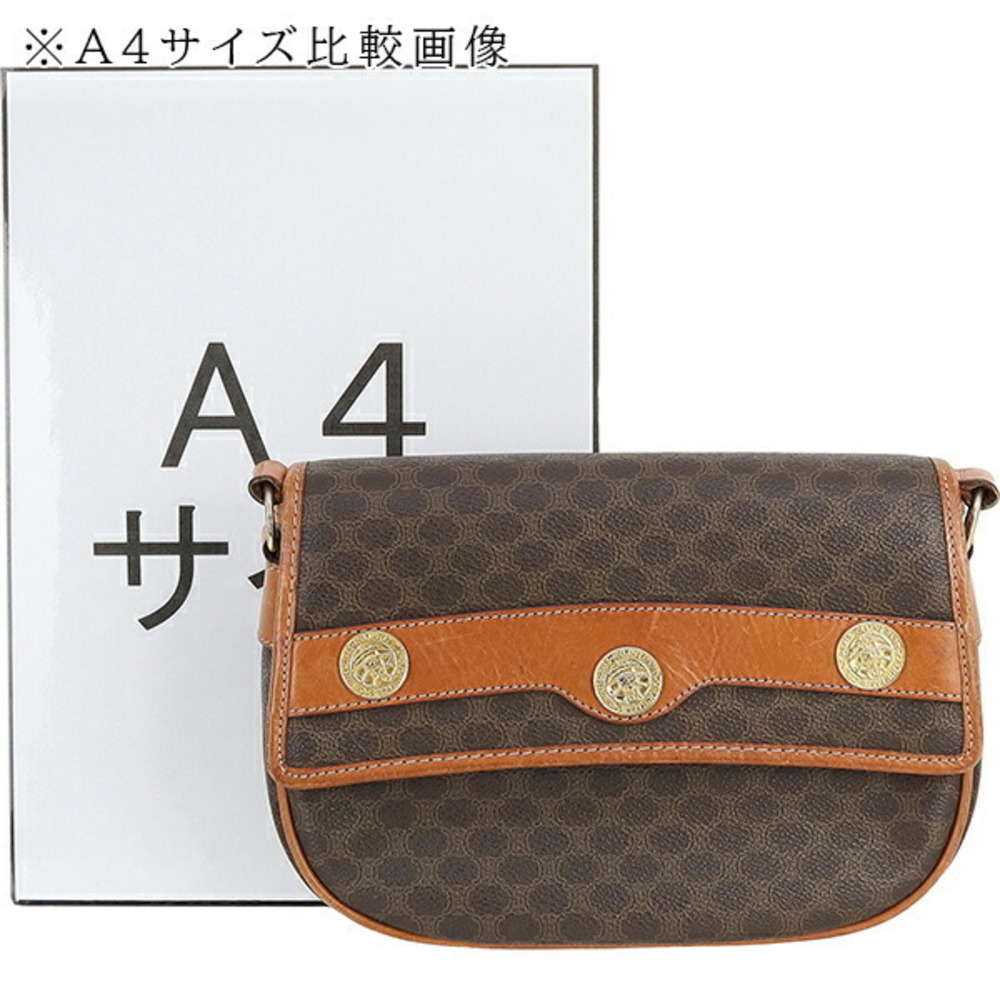 Celine Shoulder Bag Macadam Canvas Leather Crossbody - Picture 8 of 8